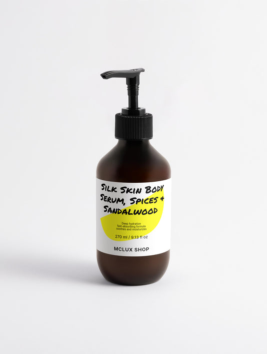 Silk Skin Body Serum, Spices & Sandalwood - MCLUX SHOP.