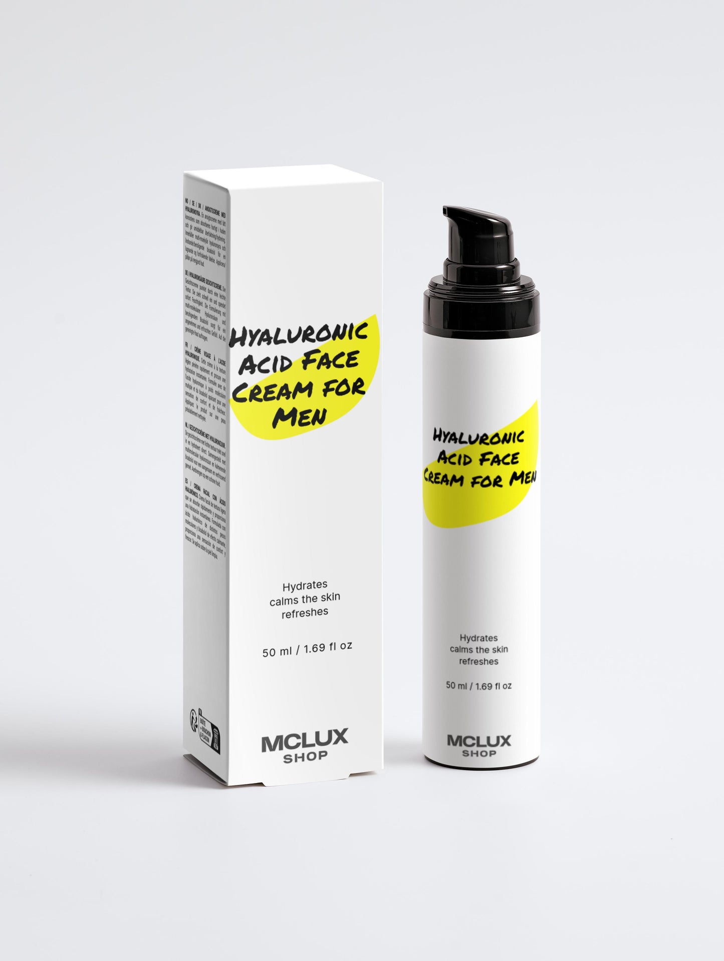 Hyaluronic Acid Face Cream for Men - MCLUX SHOP.