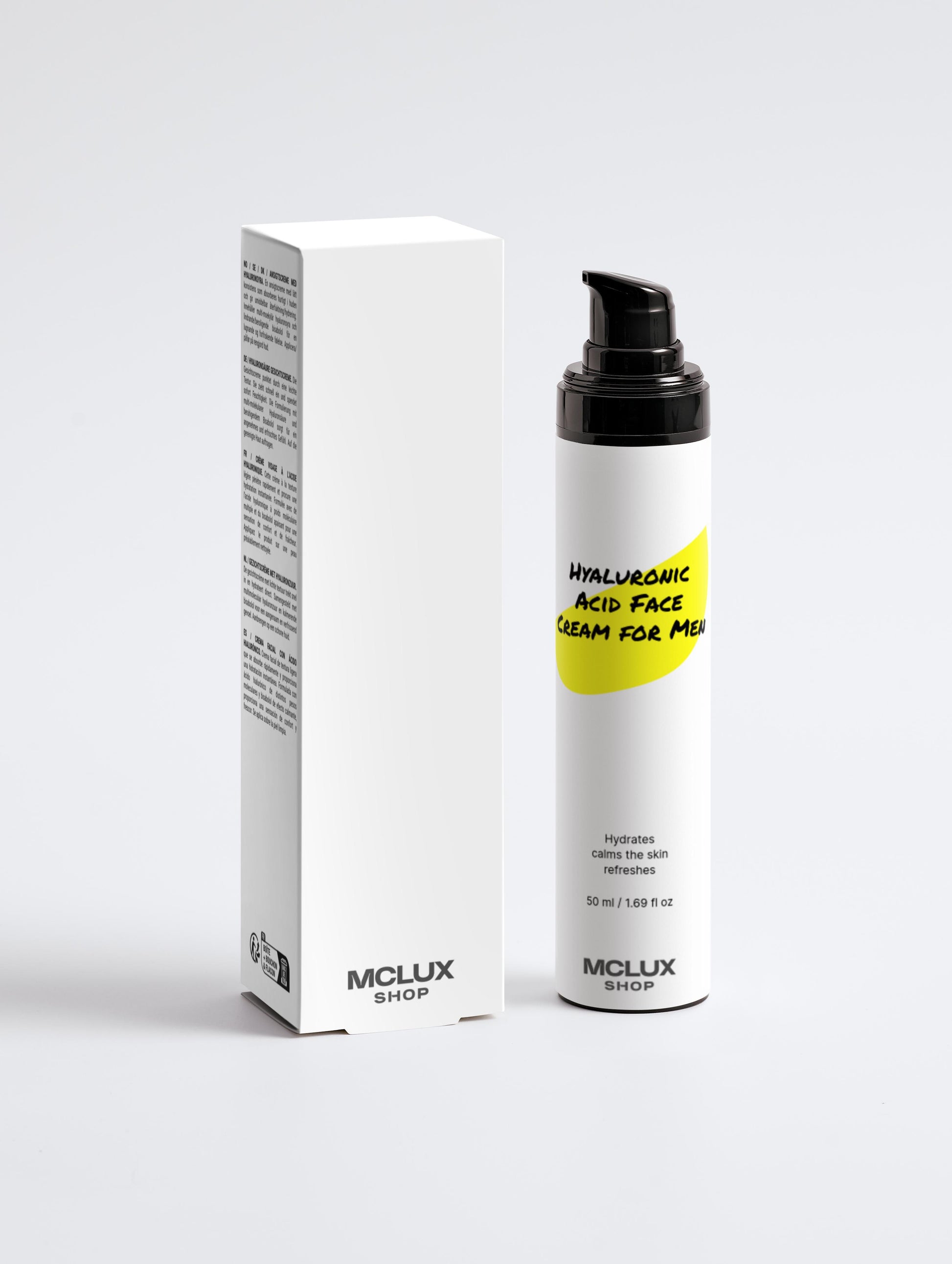 Hyaluronic Acid Face Cream for Men - MCLUX SHOP.