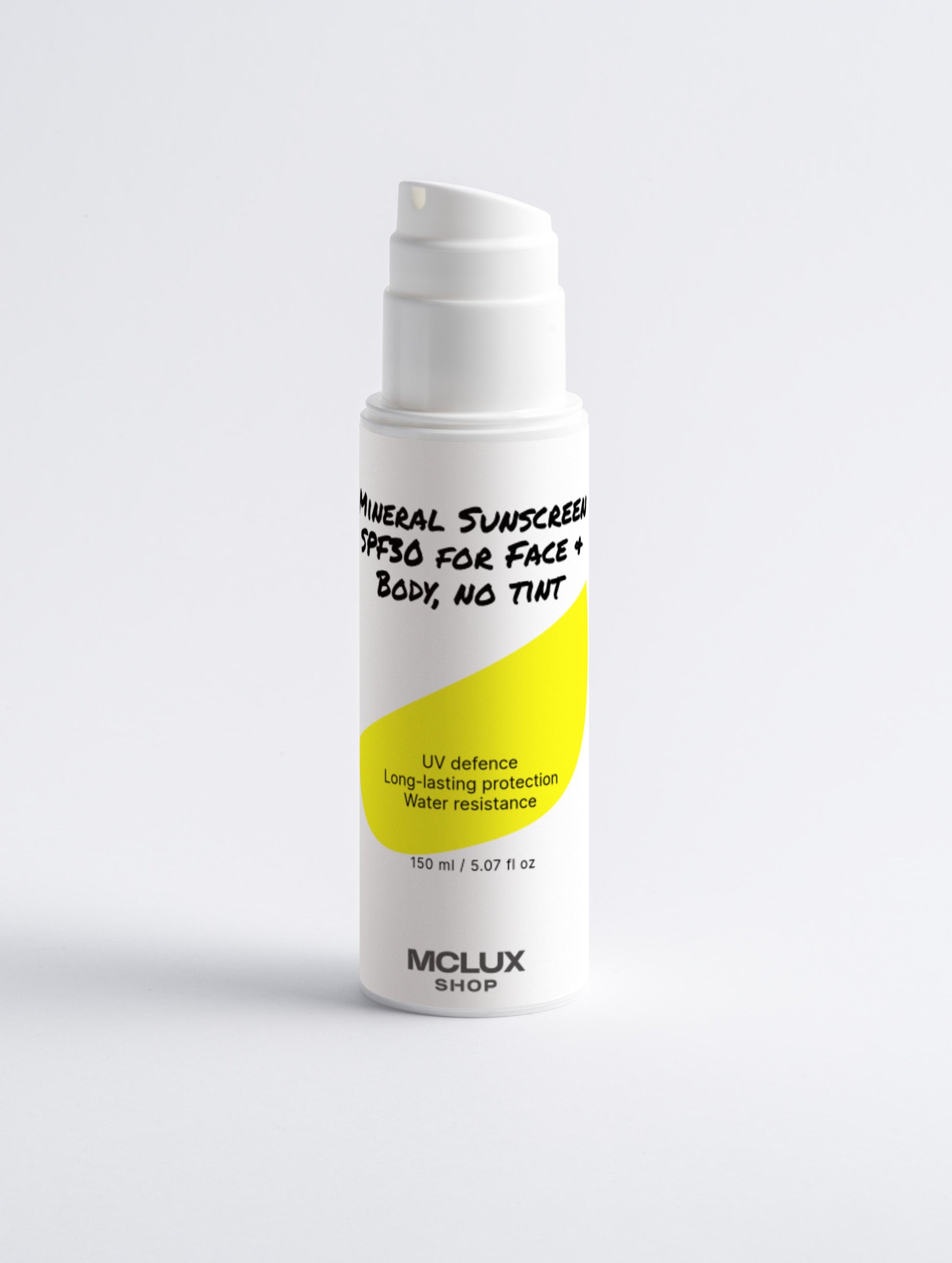 Mineral Sunscreen SPF30 for Face & Body, no tint - MCLUX SHOP.
