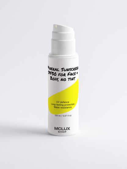 Mineral Sunscreen SPF30 for Face & Body, no tint - MCLUX SHOP.