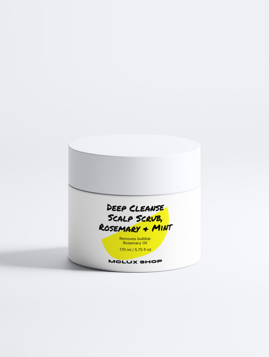Deep Cleanse Scalp Scrub, Rosemary & Mint - MCLUX SHOP.